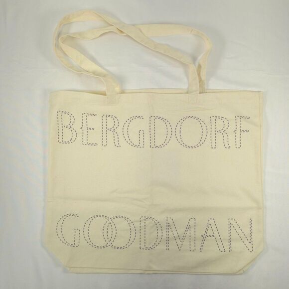 Bergdorf Goodman Large Canvas Tote Bag Holiday 2022 Magic In The Making - Picture 1 of 4